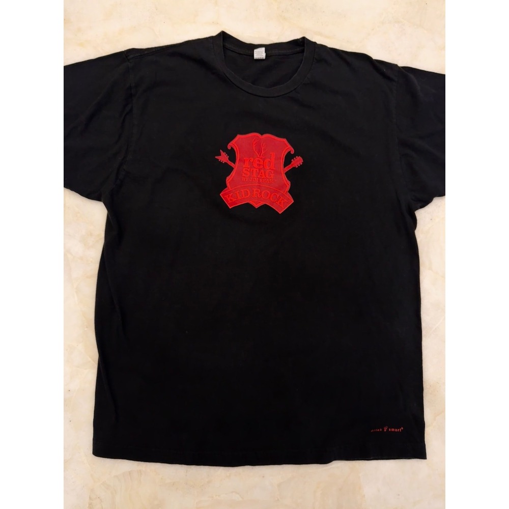 Kid Rock Jim Beam Red Stag T-Shirt Black Mens XL Bourbon Promo Tee